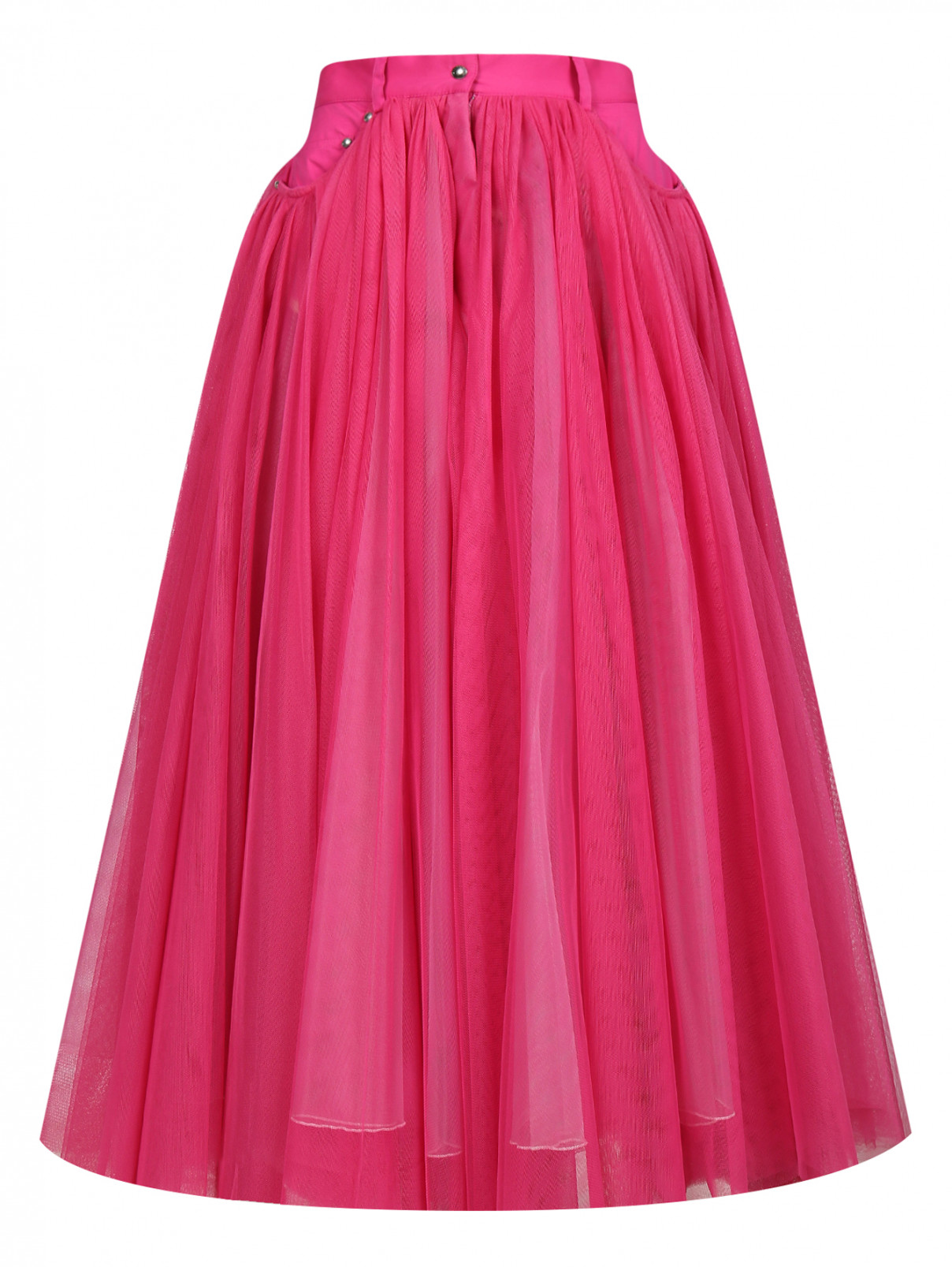 Многослойная юбка Jean Paul Gaultier  –  Общий вид  – Цвет:  Розовый