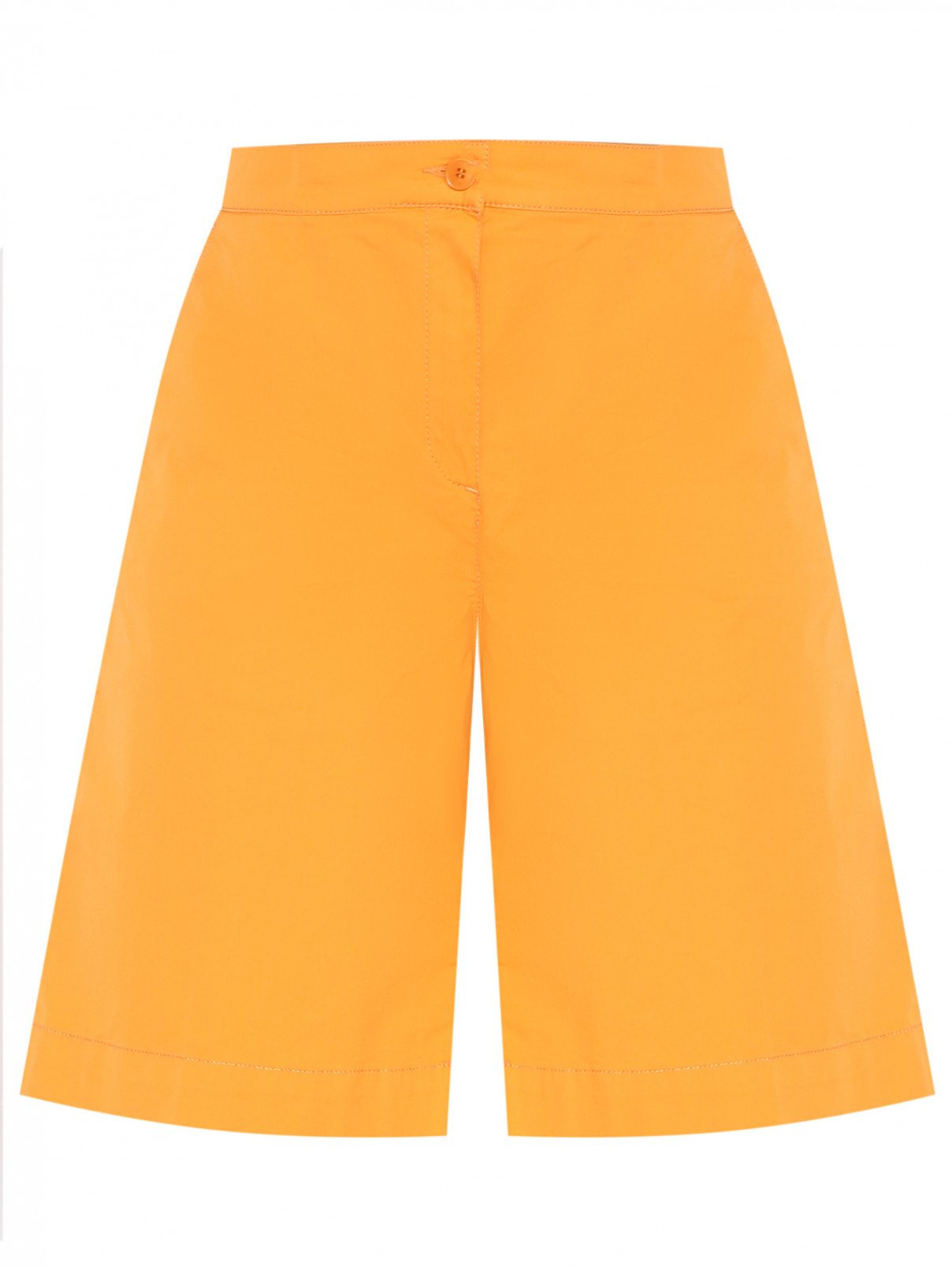 Шорты из хлопка с карманами Marina Rinaldi  –  Общий вид  – Цвет:  Оранжевый