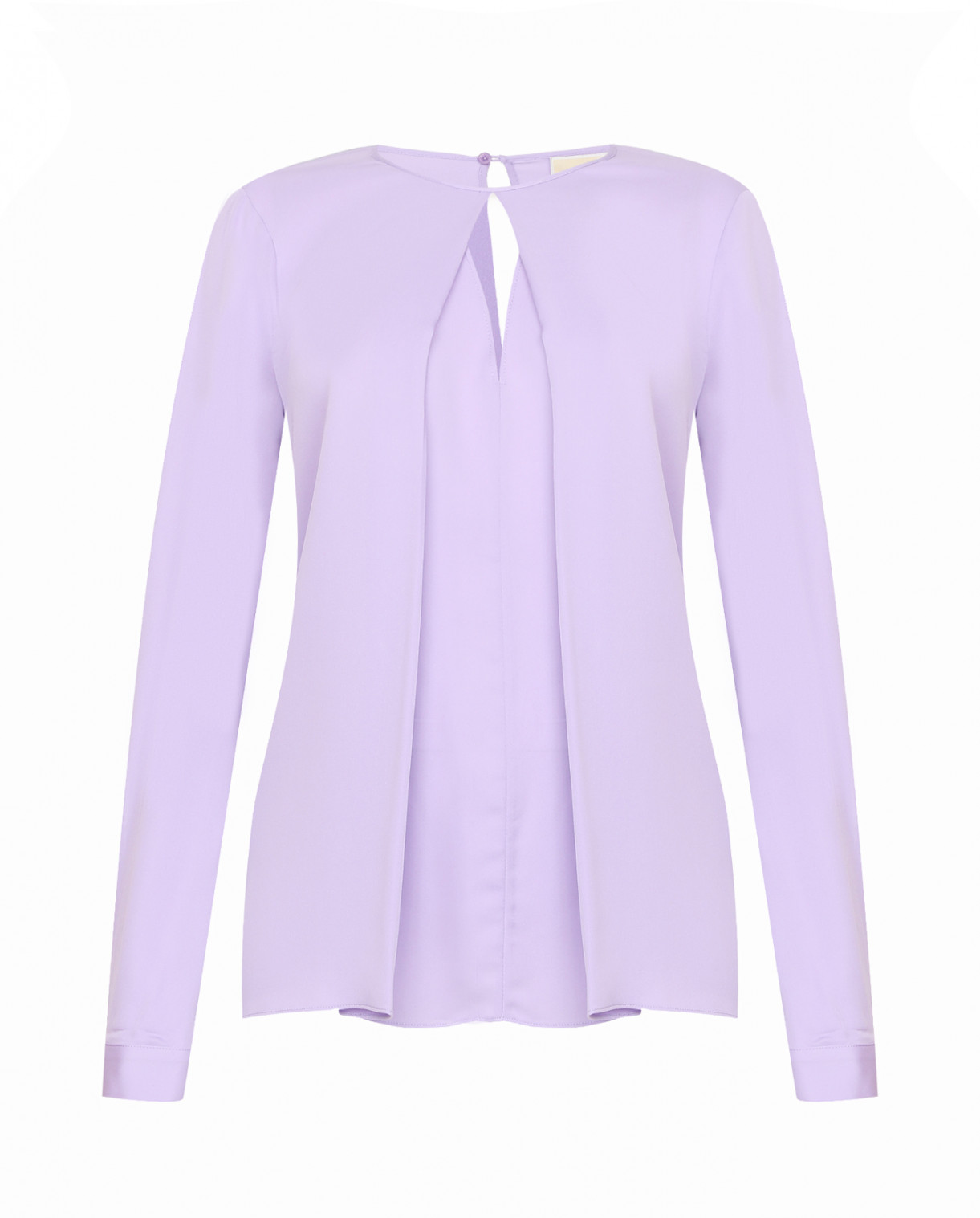 Блуза из шелка с вырезами на рукавах Michael by Michael Kors  –  Общий вид  – Цвет:  Фиолетовый