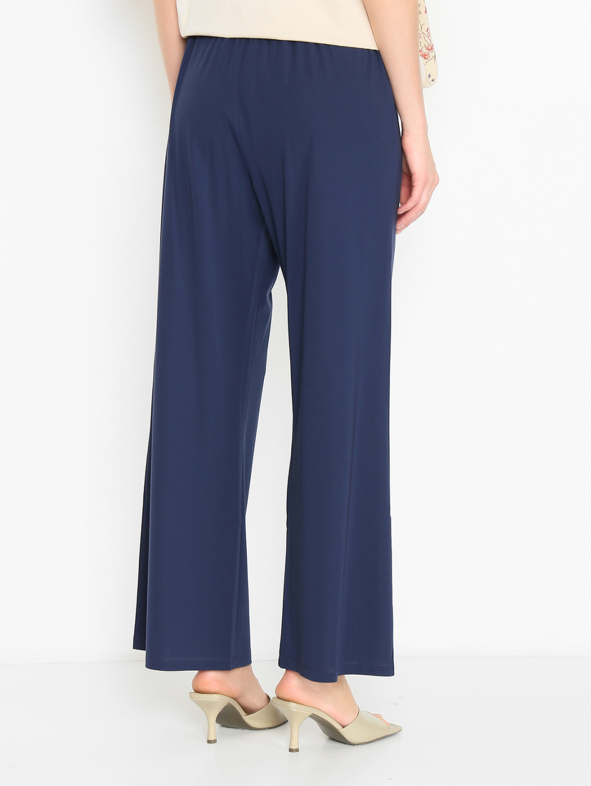 Широкие брюки из лиоцелла и вискозы Weekend Max Mara  –  МодельВерхНиз1  – Цвет:  Синий