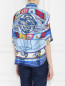 Блуза из шелка свободного кроя с принтом Etro  –  МодельВерхНиз1