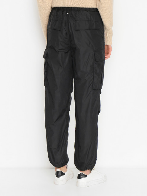 Утепленные брюки на резинке с карманами - МодельВерхНиз1