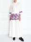 Рубашка изо льна декорированная вышивкой Marina Rinaldi  –  МодельОбщийВид