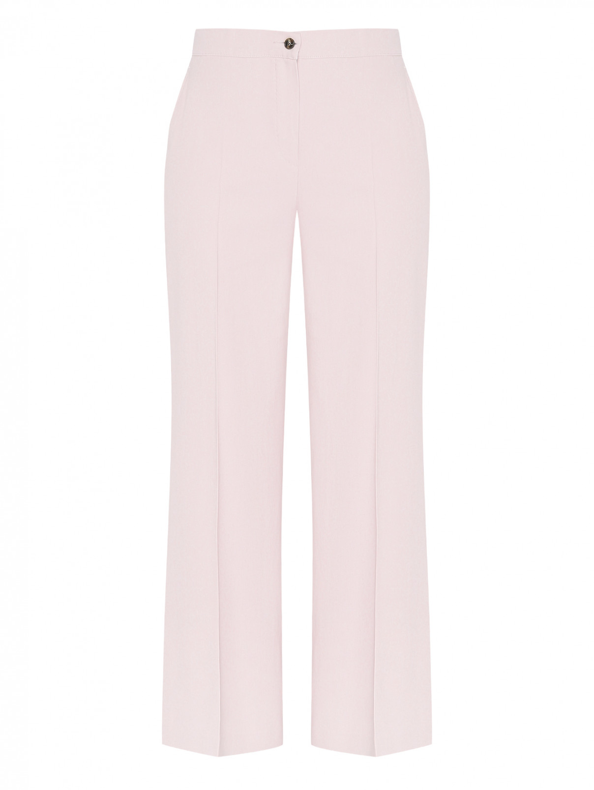 Широкие однотонные брюки Marina Rinaldi  –  Общий вид  – Цвет:  Розовый