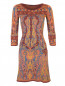 Трикотажное платье из хлопка и шерсти с узором Etro  –  Общий вид