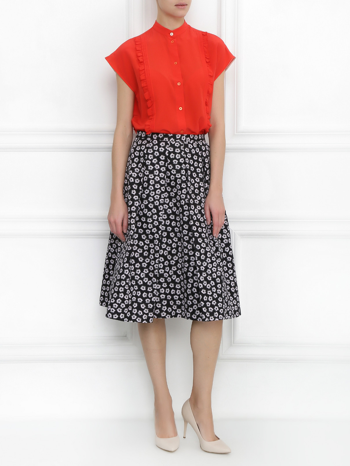 Блуза со спущенным рукавом Paul Smith  –  Модель Общий вид  – Цвет:  Красный
