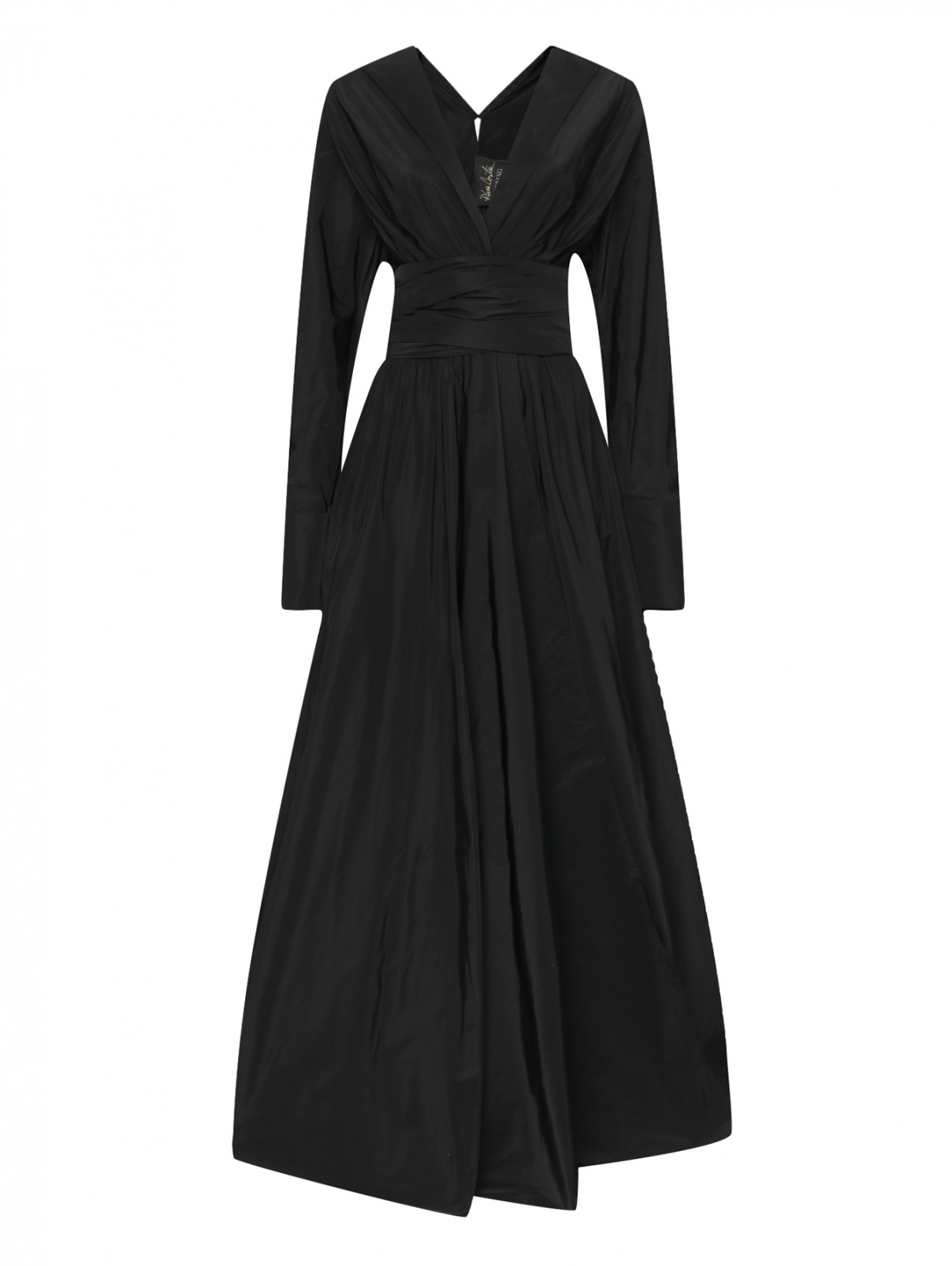 Платье макси с запахом Rhea Costa  –  Общий вид  – Цвет:  Черный