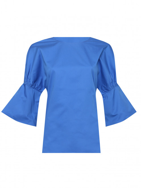 Блуза однотонная из хлопка TIBI - Общий вид