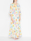 Платье из хлопка с цветочным узором Moschino Boutique  –  МодельВерхНиз