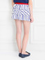 Трикотажная юбка с оборками в полоску Gaultier Junior  –  Модель Верх-Низ1
