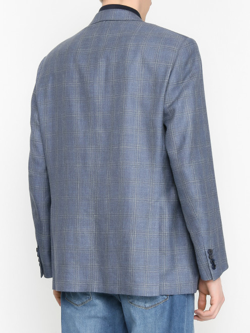 Пиджак из шерсти, шелка и льна - МодельВерхНиз1