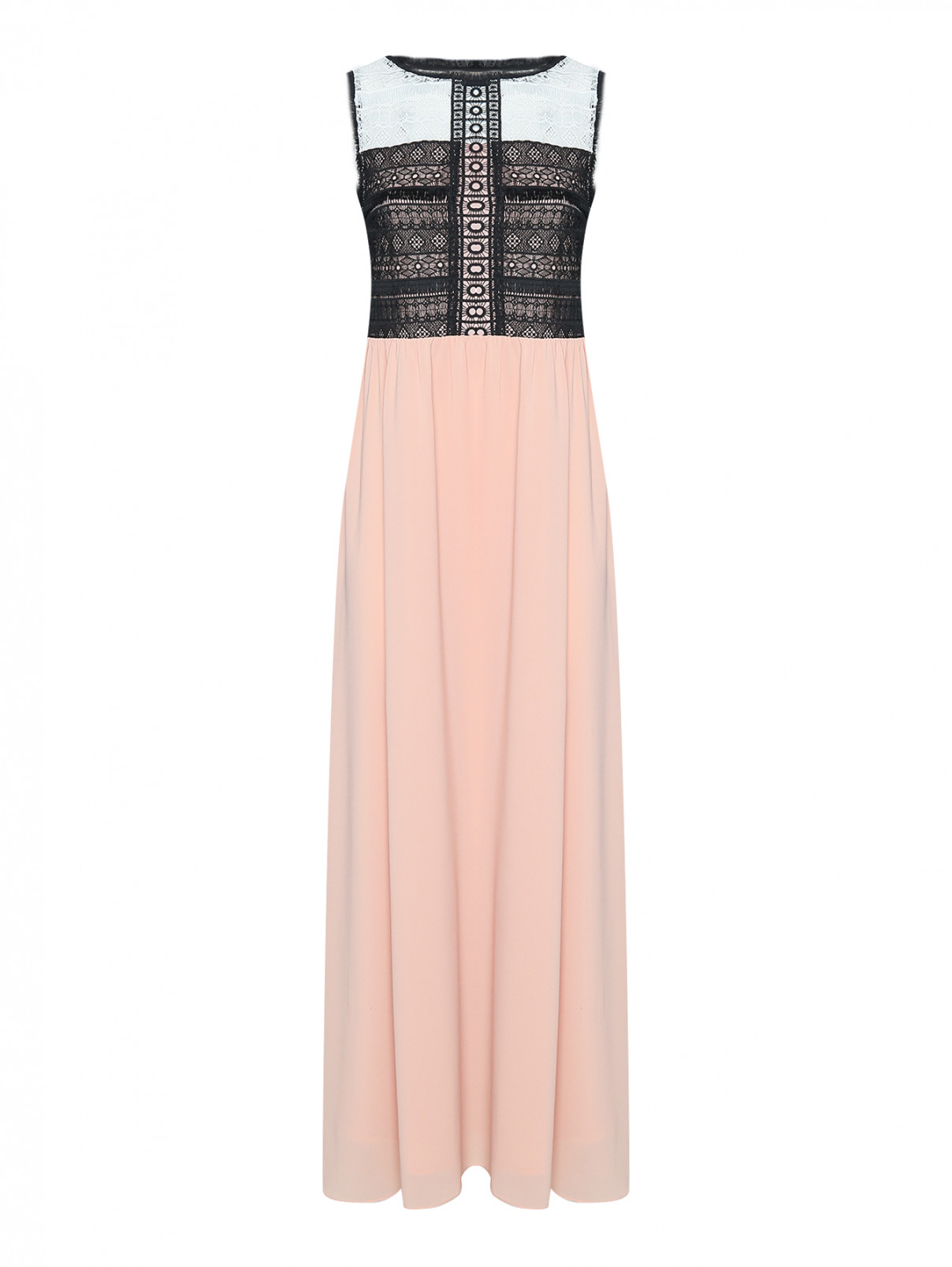 Платье-макси с декоративной вышивкой PennyBlack  –  Общий вид  – Цвет:  Розовый