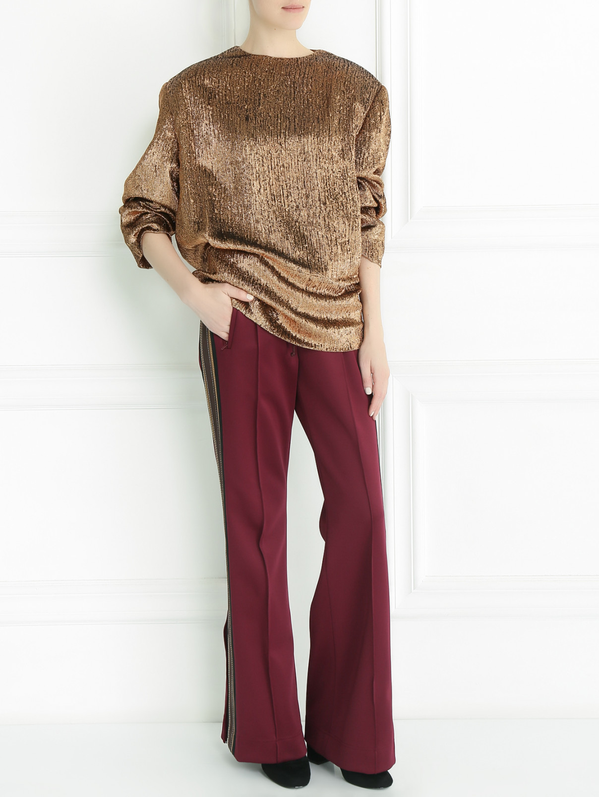 Блуза из шелка Jil Sander  –  Модель Общий вид  – Цвет:  Золотой