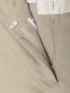 Однотонные брюки из хлопка и льна с карманами Fabiana Filippi  –  Деталь