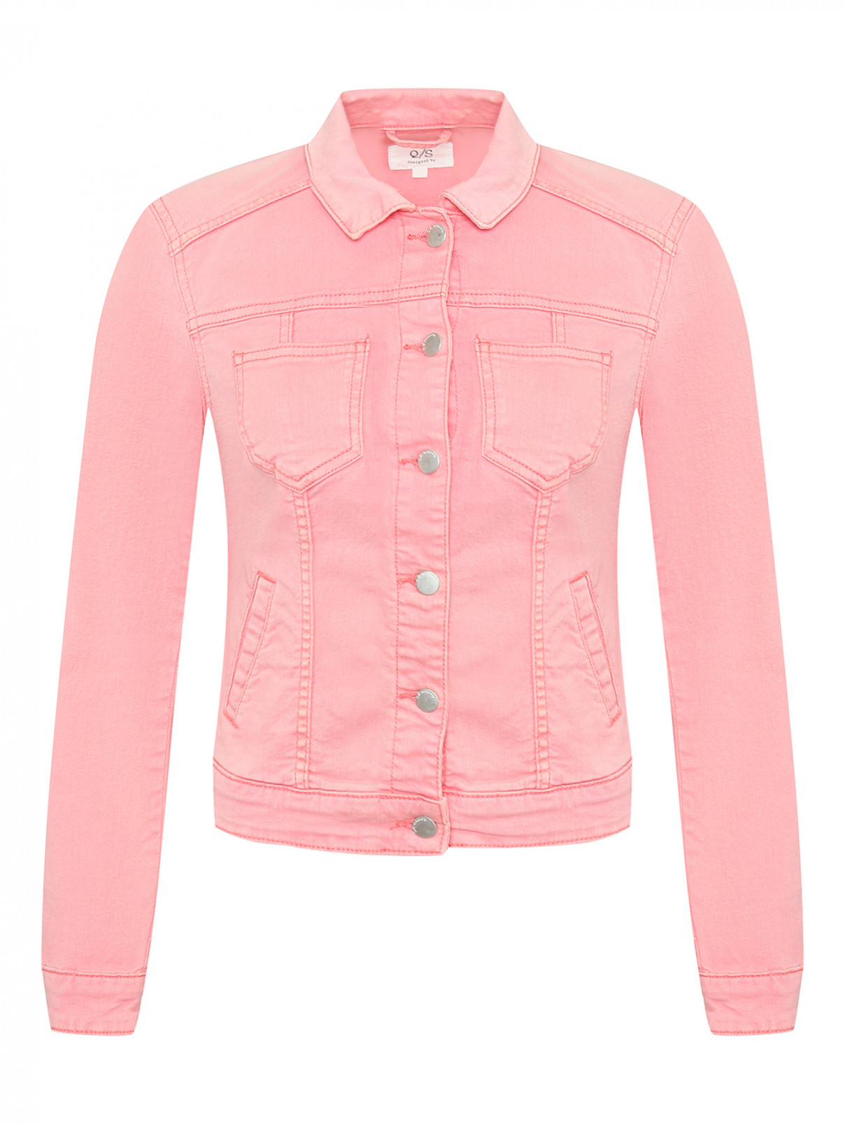 Куртка из денима с карманами Q/S Designe by  –  Общий вид  – Цвет:  Розовый