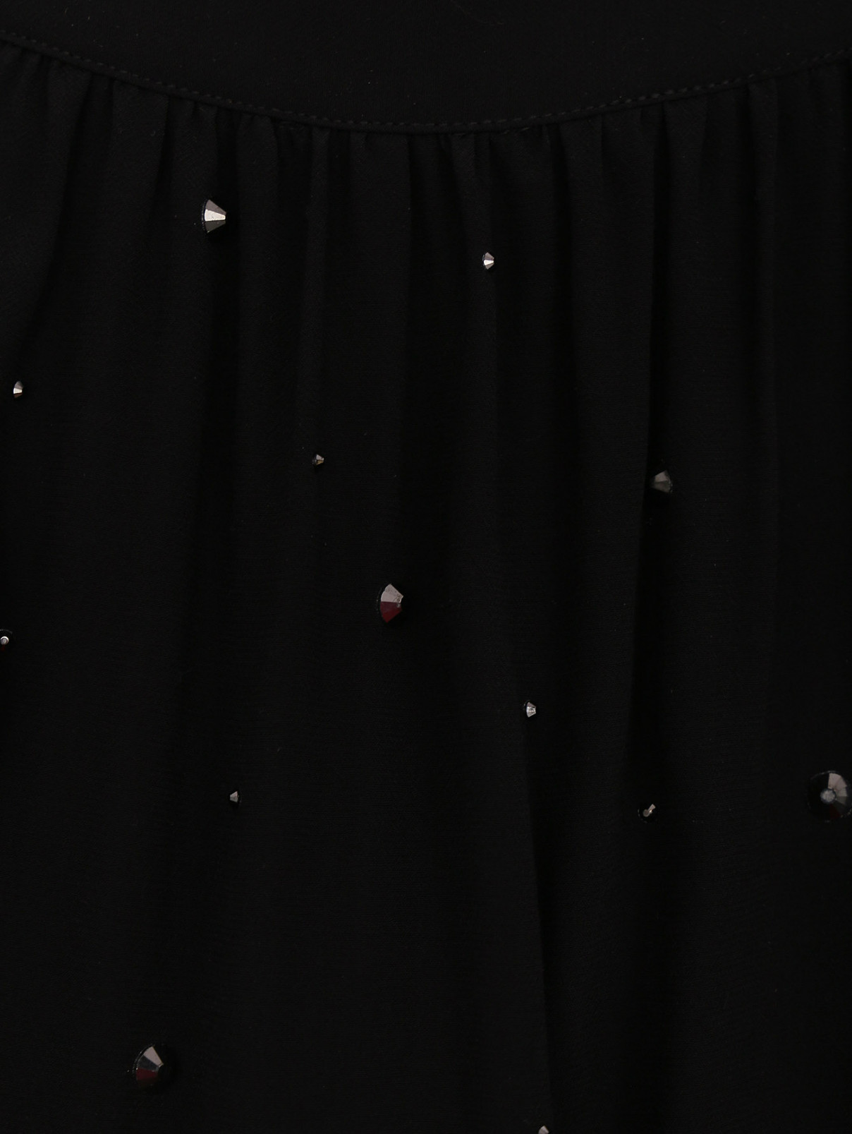 Юбка из вискозы декорированная стразами Zadig&Voltaire  –  Деталь1  – Цвет:  Черный