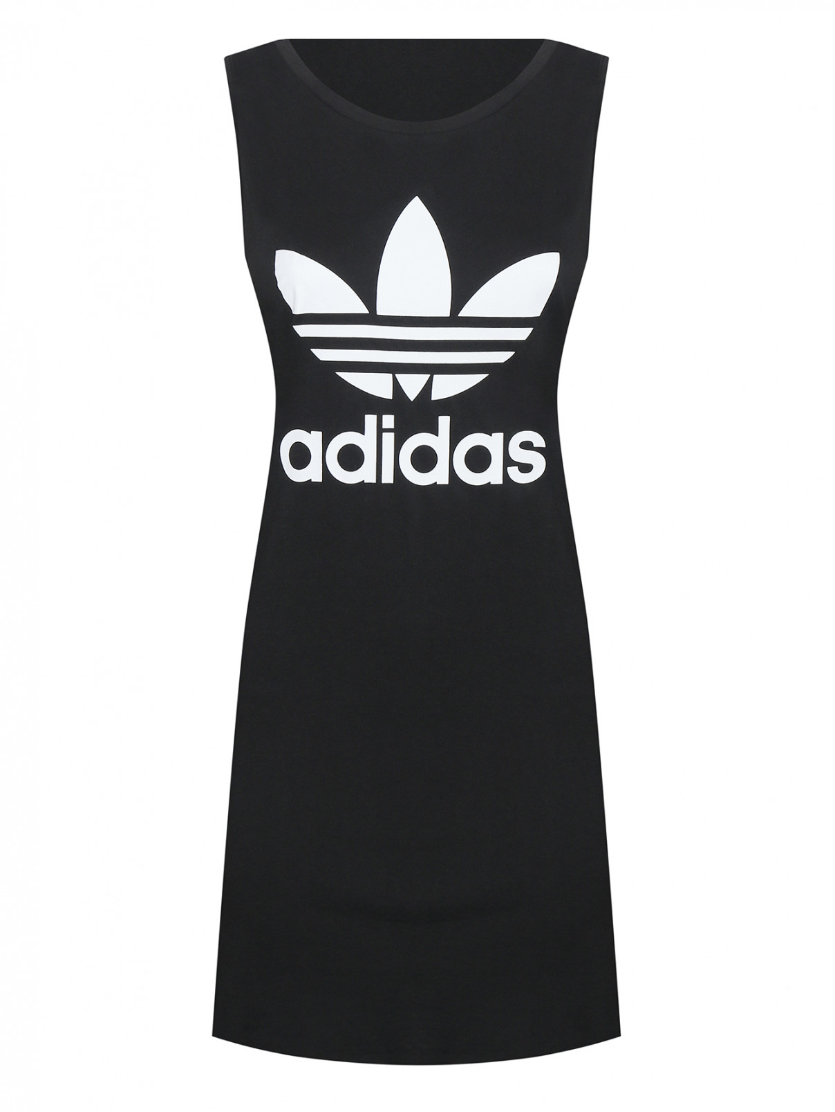 Платье из хлопка с принтом Adidas Originals  –  Общий вид