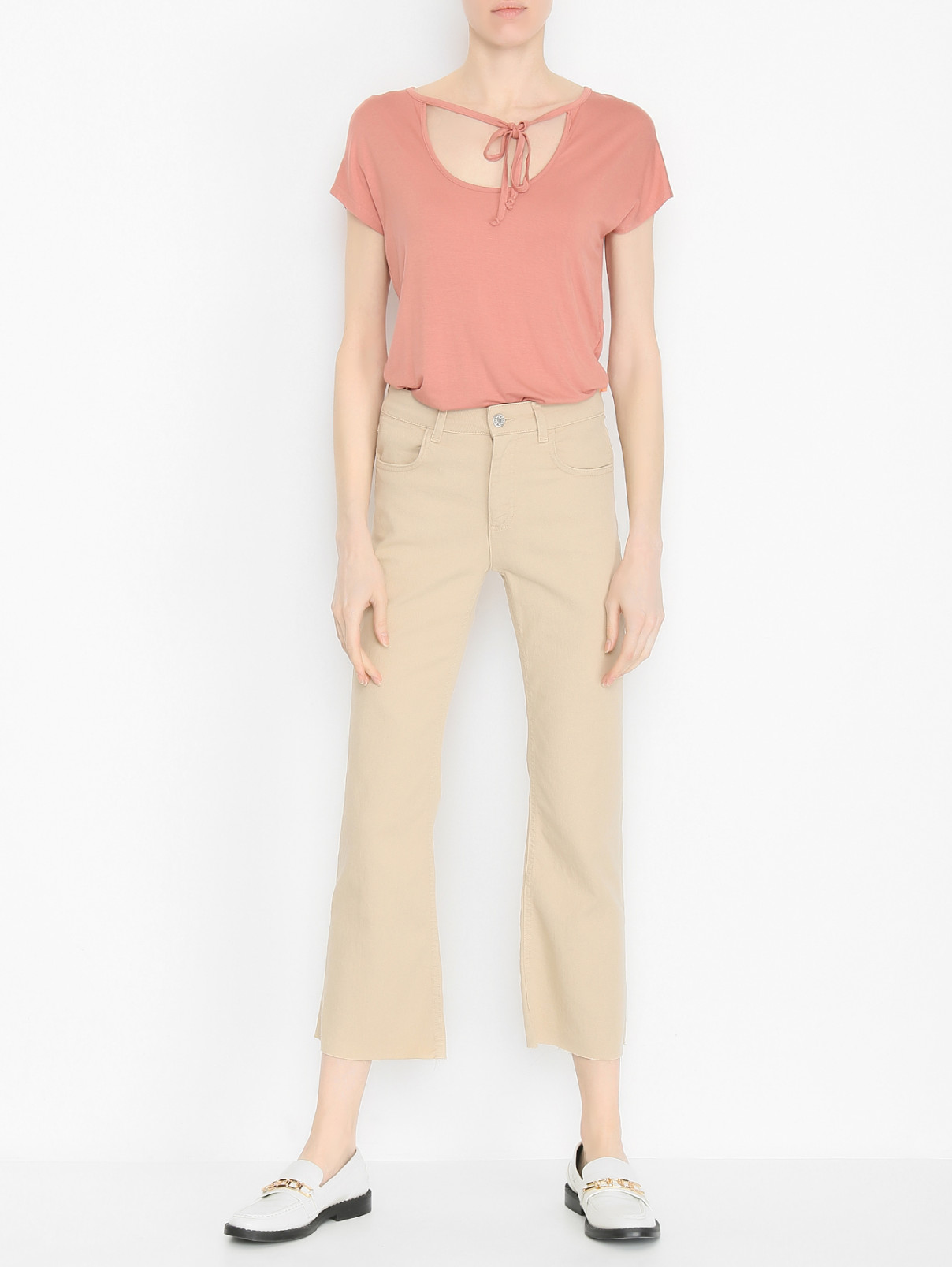 Блуза из смешанной вискозы Max&Co  –  МодельОбщийВид  – Цвет:  Розовый