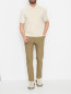Поло из шелка и хлопка с короткими рукавами Piacenza Cashmere  –  МодельОбщийВид