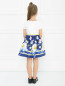 Платье трикотажное с хлопковой юбкой MONNALISA  –  МодельВерхНиз1