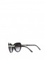Солнцезащитные очки "кошачий глаз" в пластиковой оправе с кристаллами на дужках BVLGARI  –  Обтравка2