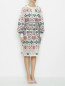 Платье из смешанного хлопка с вышивкой Ermanno Scervino  –  МодельВерхНиз