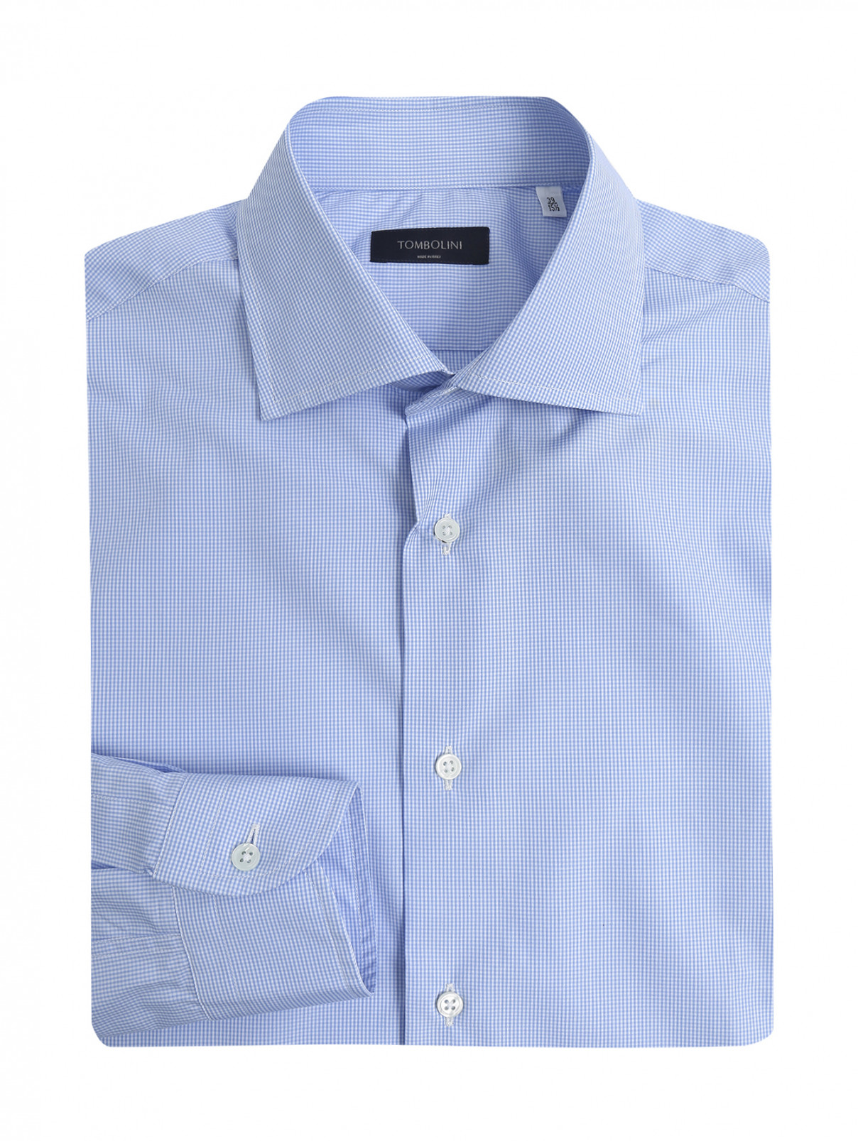 Рубашка из хлопка с узором "клетка" Tombolini  –  Общий вид  – Цвет:  Синий