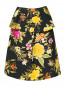 Юбка из хлопка с цветочным узором с отстегивающейся баской Etro  –  Общий вид