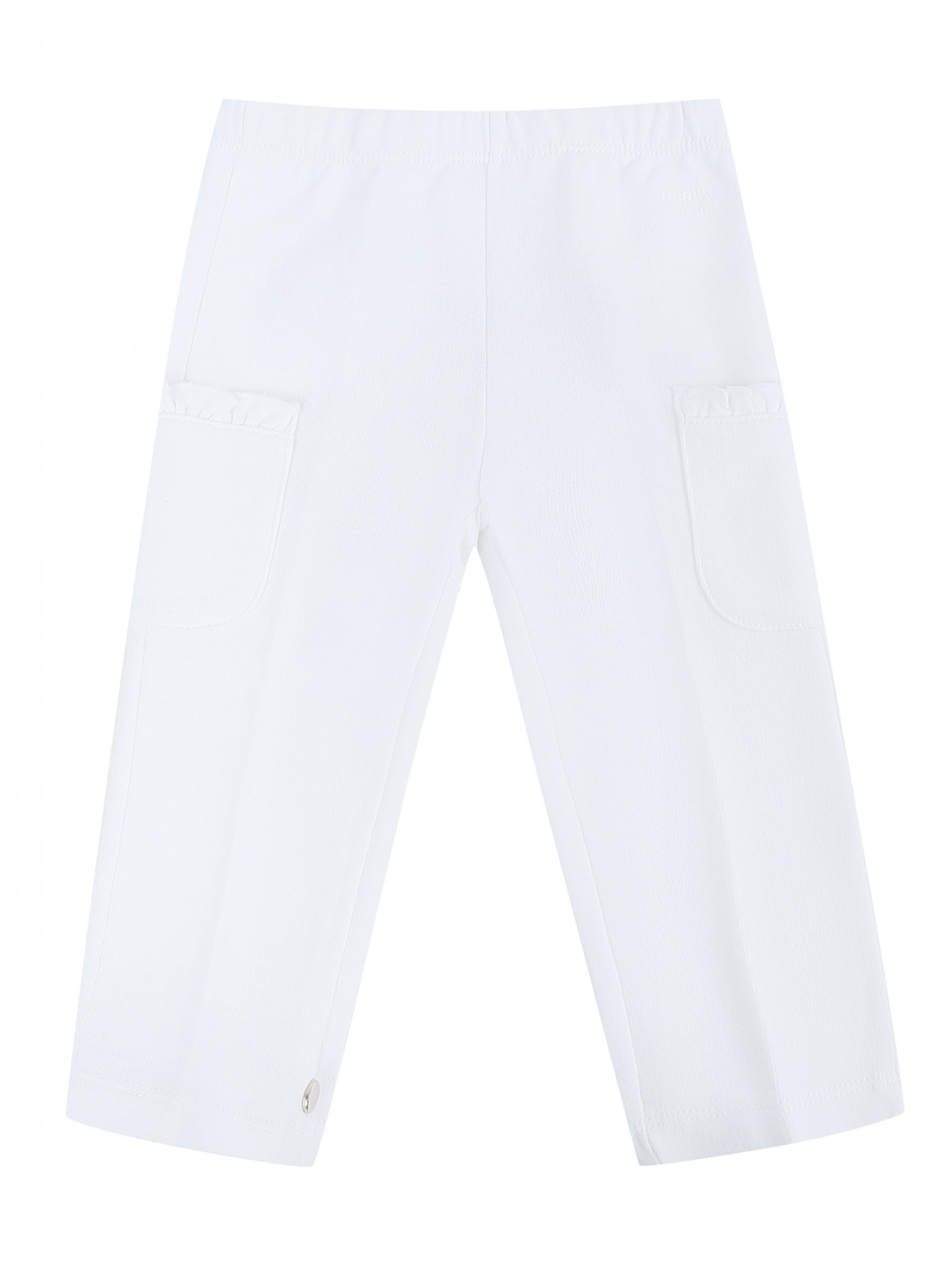 Брюки из хлопка с боковыми карманами Il Gufo  –  Общий вид  – Цвет:  Белый