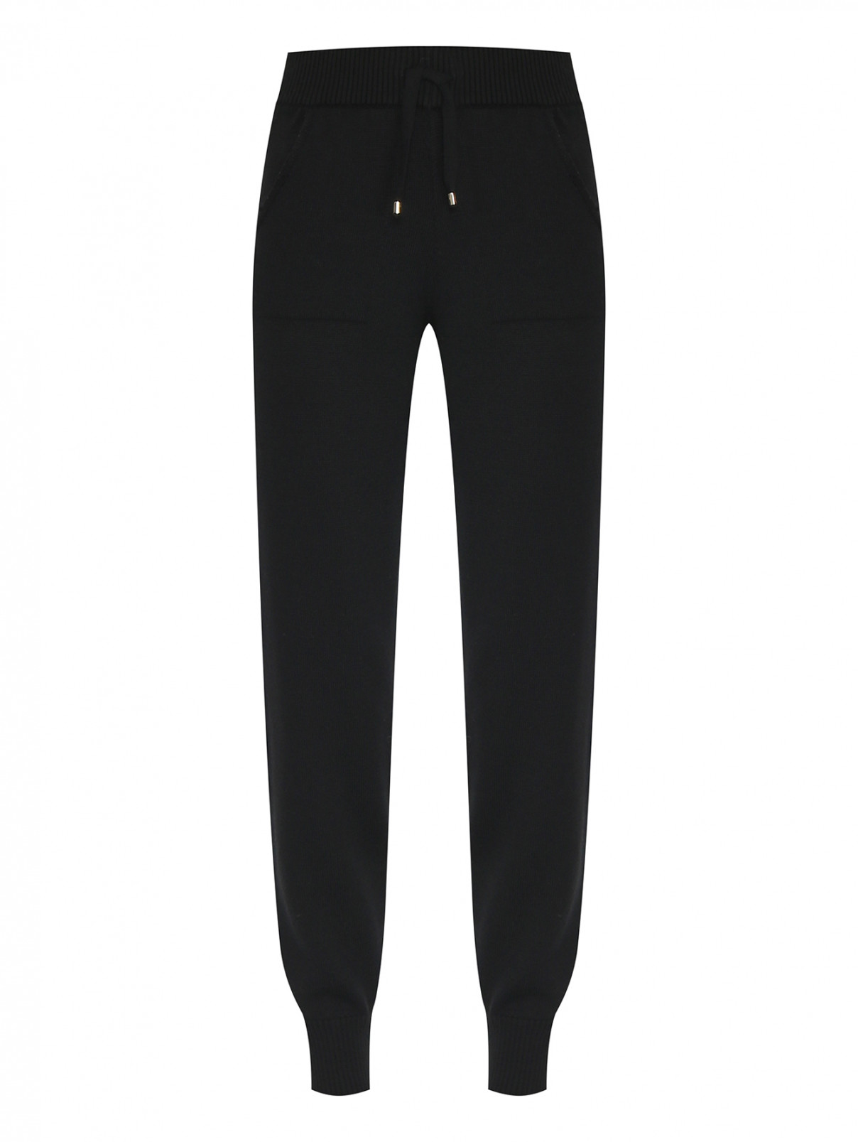 Трикотажные брюки-джоггеры Lorena Antoniazzi  –  Общий вид  – Цвет:  Черный