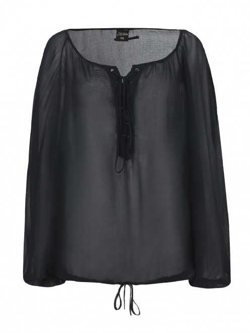 Блуза свободного кроя из хлопка и шелка Jean Paul Gaultier - Общий вид