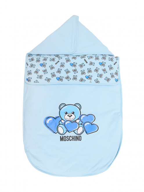 Хлопковый конверт с принтом Moschino Baby - Общий вид