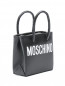 Мини-сумка с логотипом на цепочке Moschino  –  Обтравка1