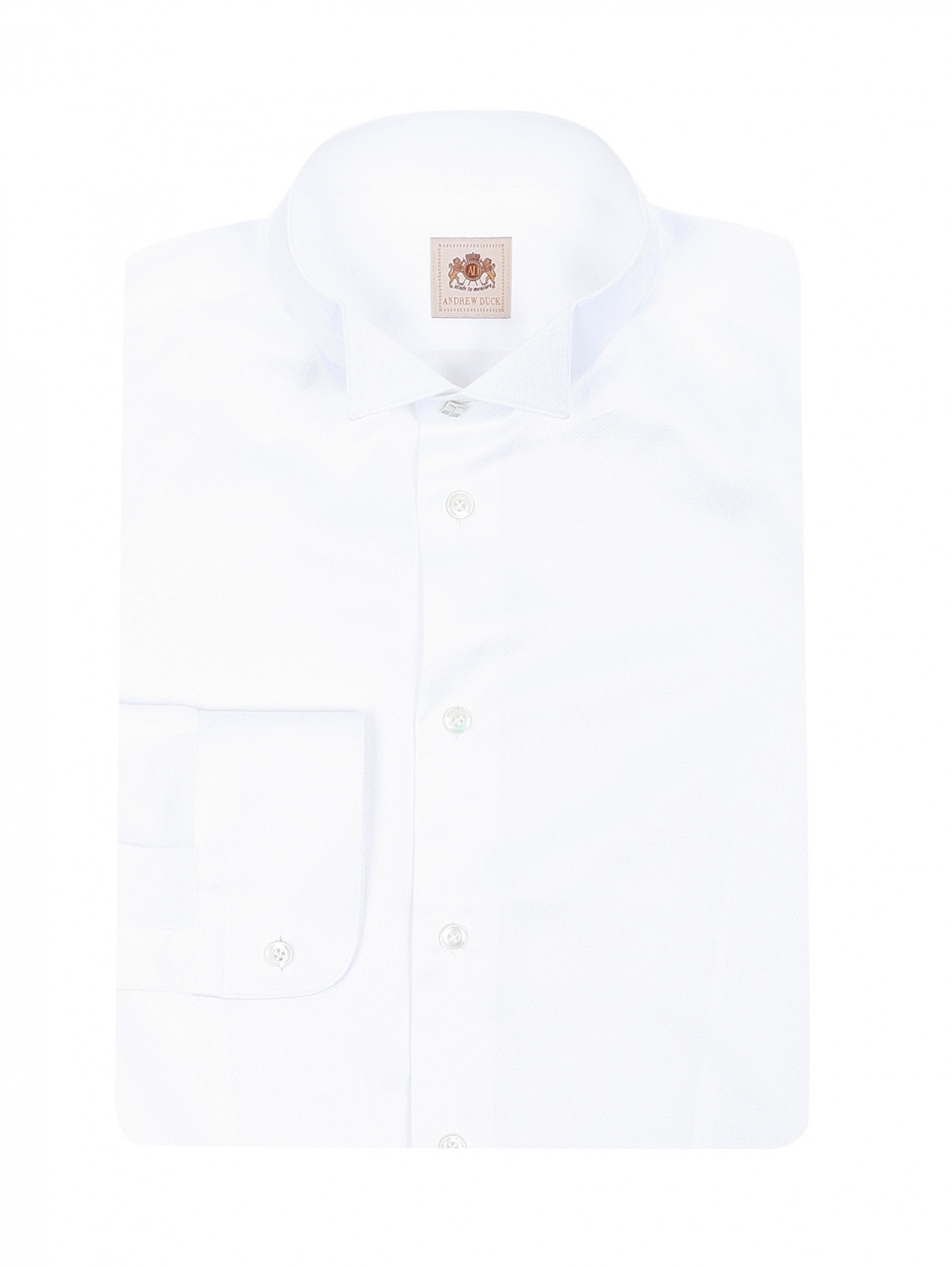 Рубашка из хлопка Andrew Duck  –  Общий вид  – Цвет:  Белый
