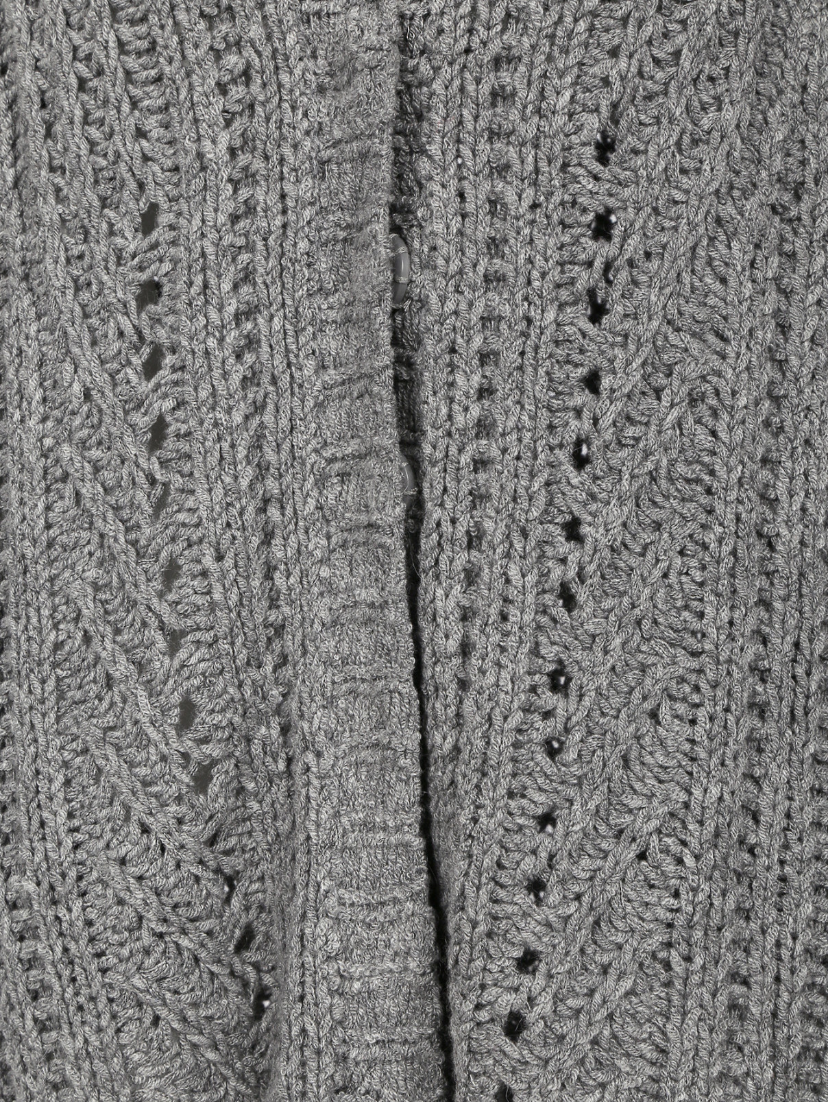 Удлиненный кардиган из шерсти Elizabeth & James  –  Деталь1  – Цвет:  Серый