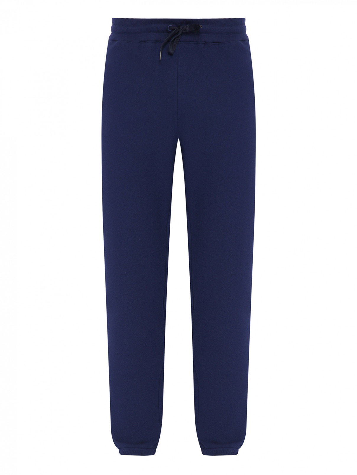 Трикотажные брюки из хлопка на резинке Paul Smith  –  Общий вид  – Цвет:  Синий