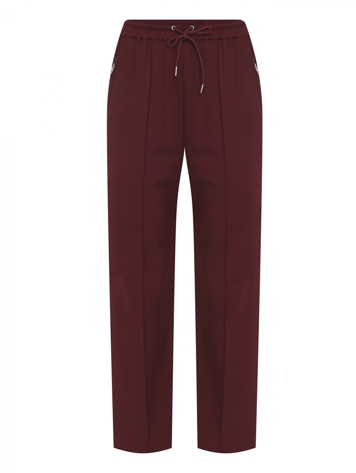 Трикотажные брюки на резинке со стрелками McQ  –  Общий вид  – Цвет:  Красный