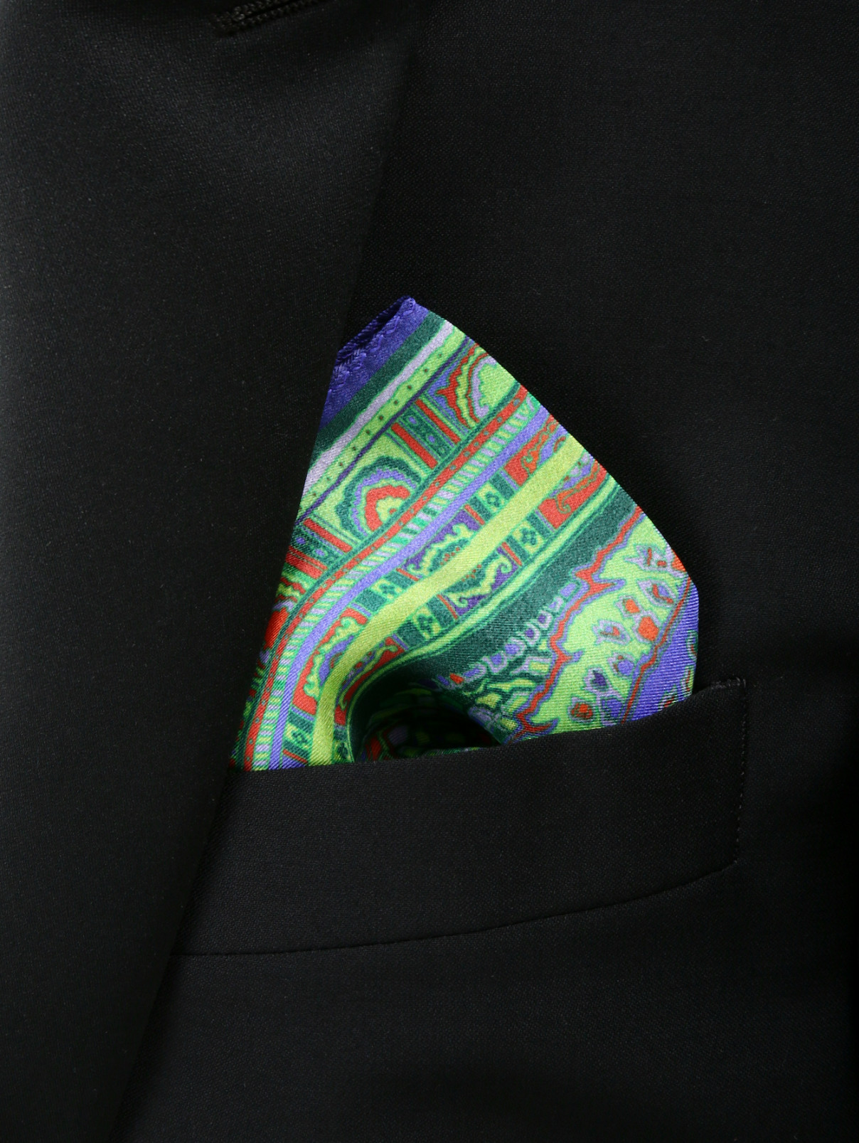 Платок из шелка с принтом Etro  –  Модель Общий вид  – Цвет:  Зеленый