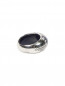 Серебряное кольцо с контрастной цветочной гравировкой Kenzo  –  Обтравка1