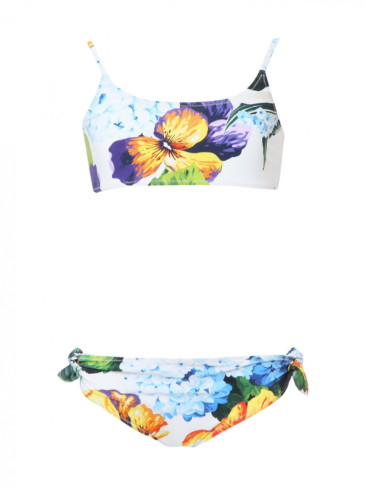 Раздельный купальник с узором Dolce & Gabbana  –  Общий вид  – Цвет:  Узор