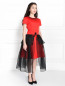 Платье с юбкой-накидкой Junior Gaultier  –  МодельВерхНиз