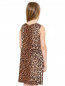 Платье из шелка и шерсти прямого фасона с узором Dolce & Gabbana  –  Модель Верх-Низ1