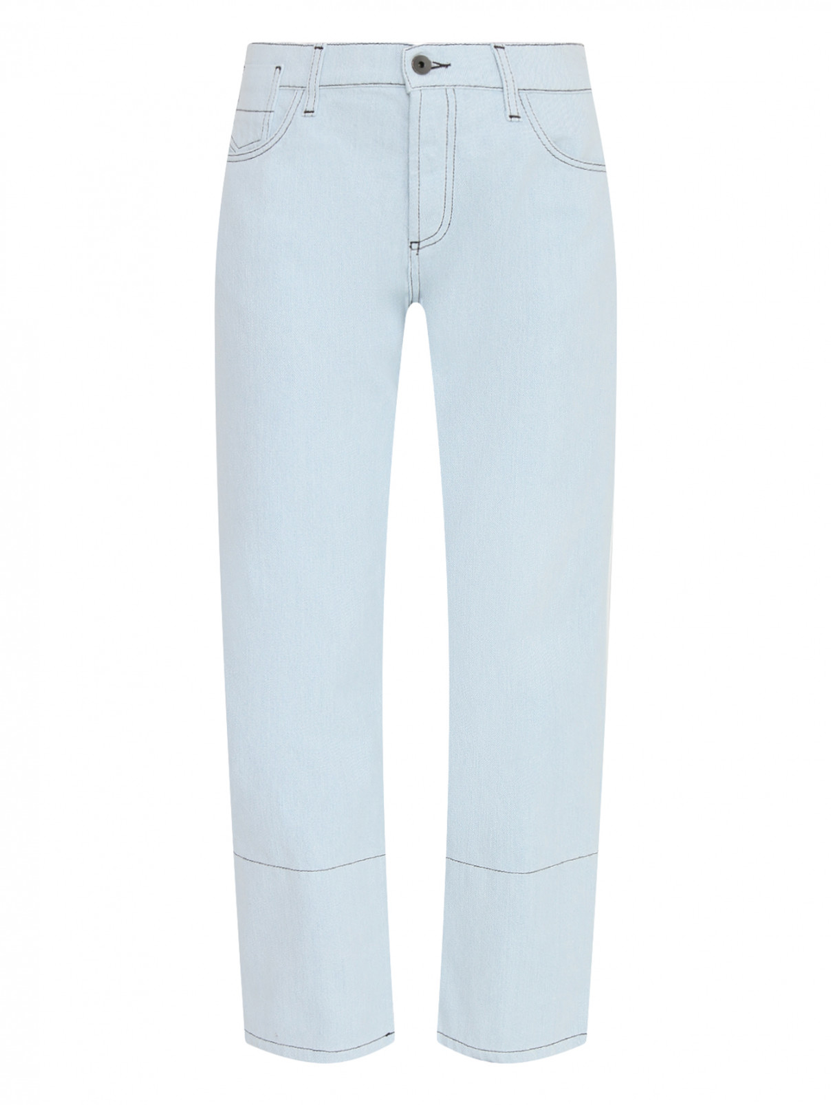 Укороченные джинсы из светлого денима Marni  –  Общий вид  – Цвет:  Синий