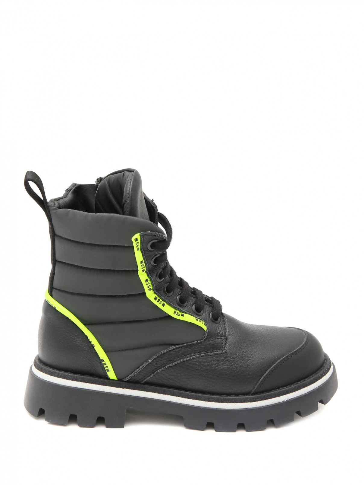 Ботинки с контрастной каймой MSGM  –  Обтравка1  – Цвет:  Черный