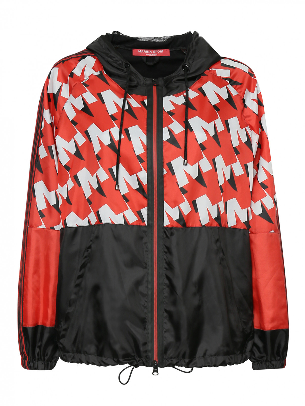 Куртка с принтом Marina Rinaldi  –  Общий вид  – Цвет:  Красный