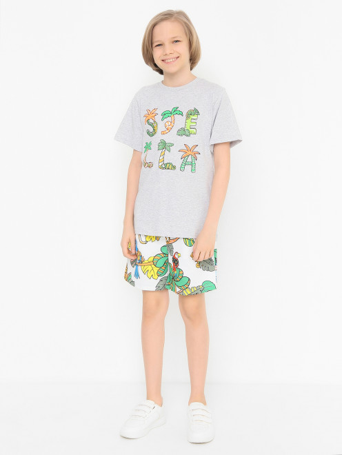 Плавательные шорты с узором Stella McCartney kids - МодельОбщийВид