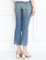 Укороченные джинсы из светлого денима с потертостями Iro  –  Модель Верх-Низ1