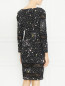 Платье из шелка с узором и кружевной отделкой BOUTIQUE MOSCHINO  –  МодельВерхНиз1