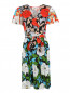 Шелковое платье с запахом и цветочным принтом Diane von Furstenberg  –  Общий вид