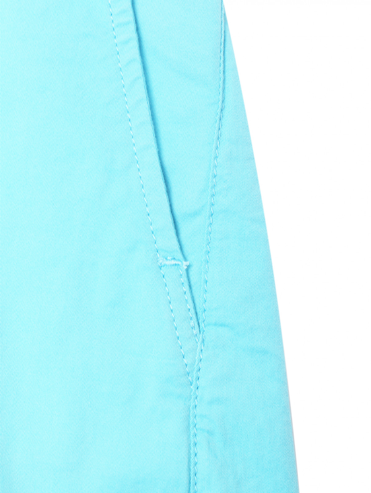 Шорты-бермуды из хлопка Marina Rinaldi  –  Деталь  – Цвет:  Синий